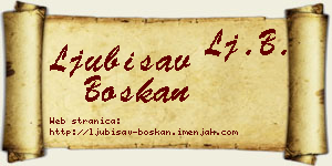 Ljubisav Boškan vizit kartica